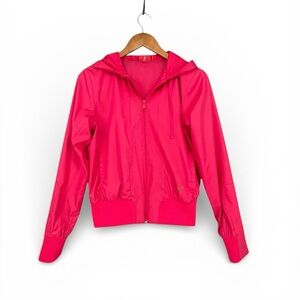 Puma Hooded Zip-Up Windbreaker Hot Pink Women’s XS Mesh Interior